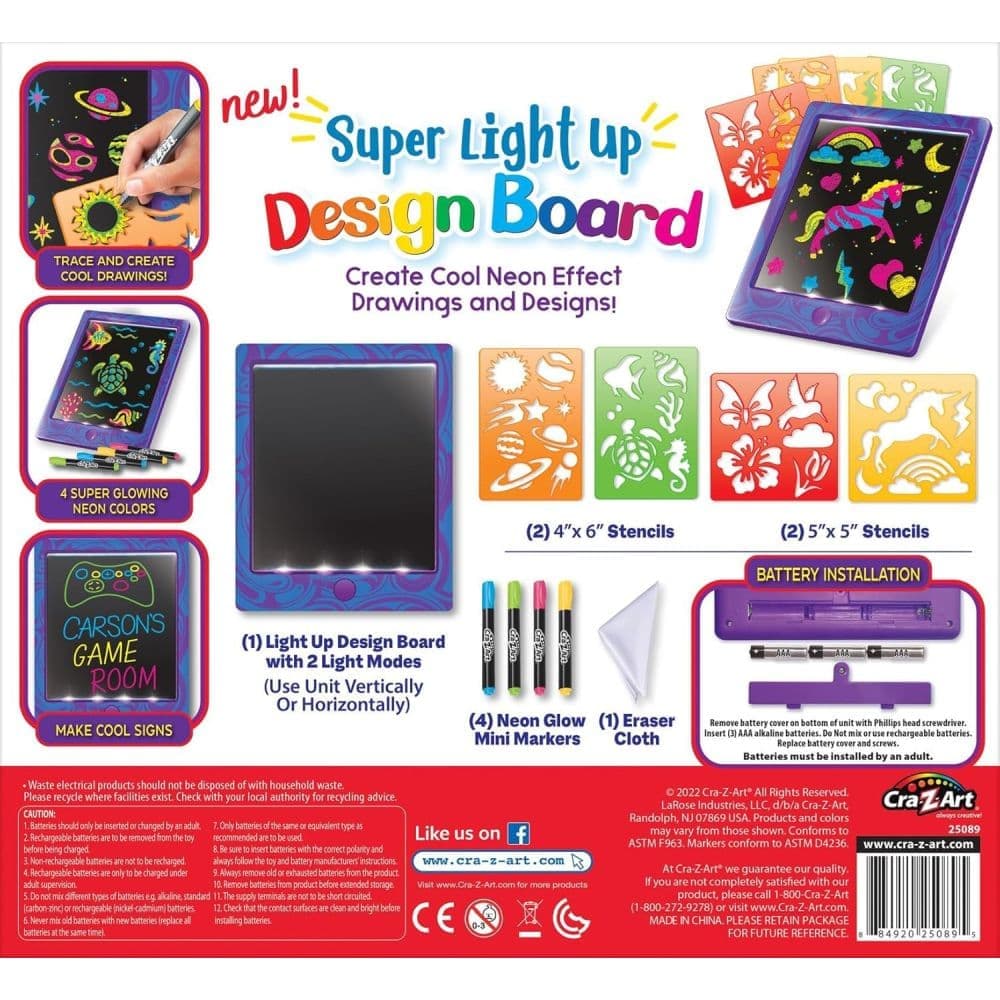 CraZ Art Super Light Up Doodle Board First Alternate Image