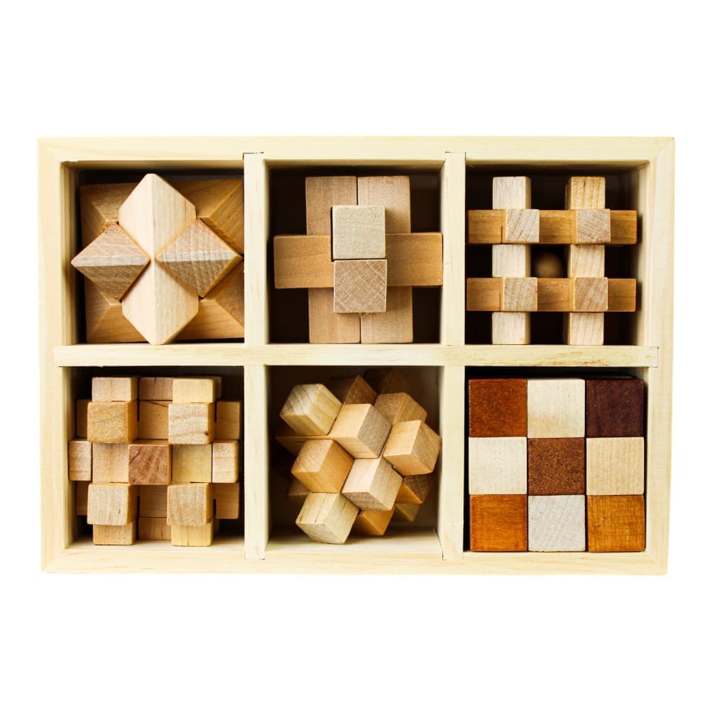 Wooden Pocket MindBenders Puzzles 6-Pack First Alternate Image
