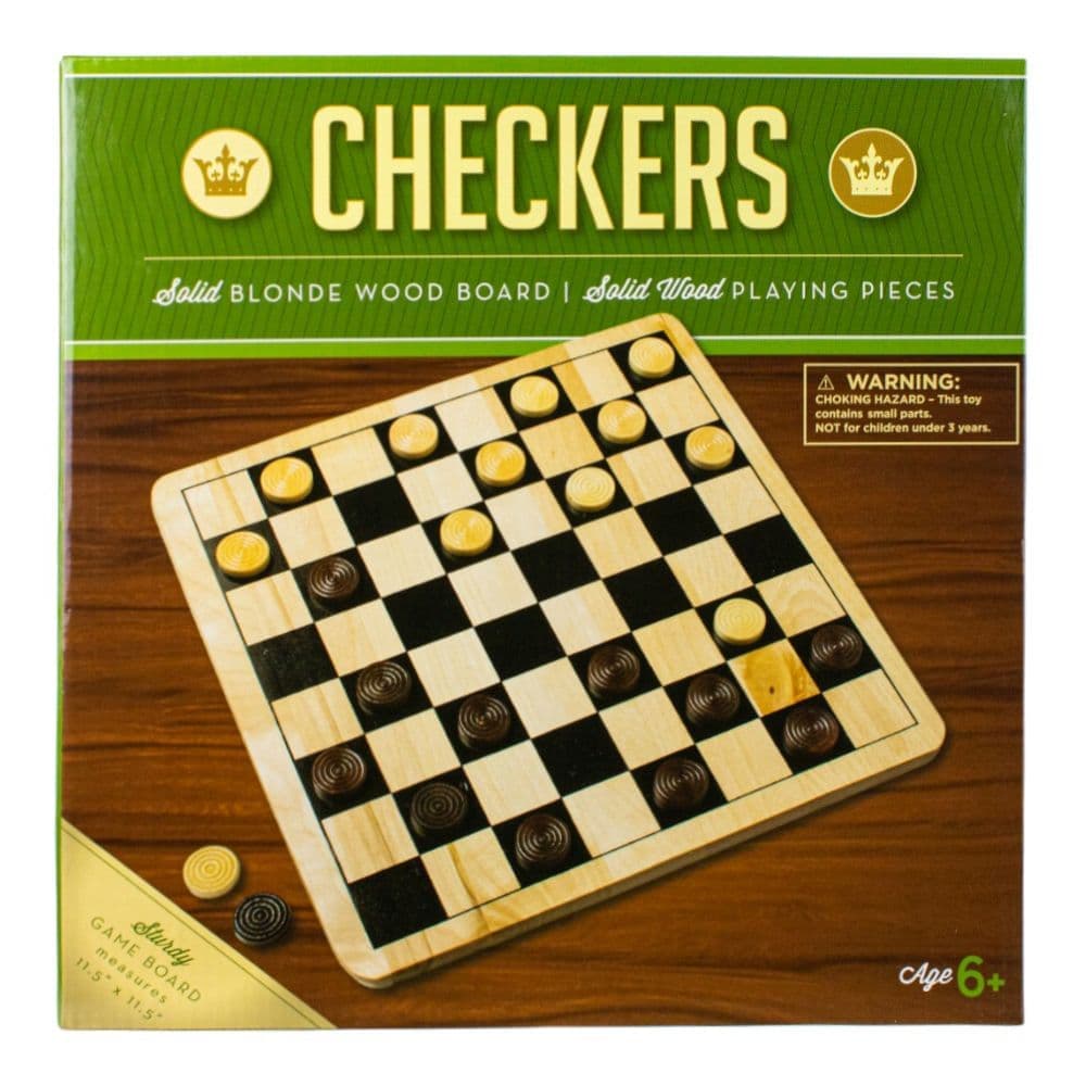 Checkers with Natural Wood Board Tenth Alternate Image