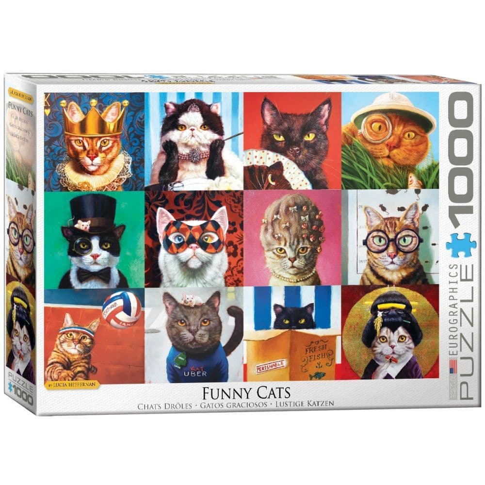 Cat Portraits 1000pc Puzzle Main Product Image width="1000" height="1000"