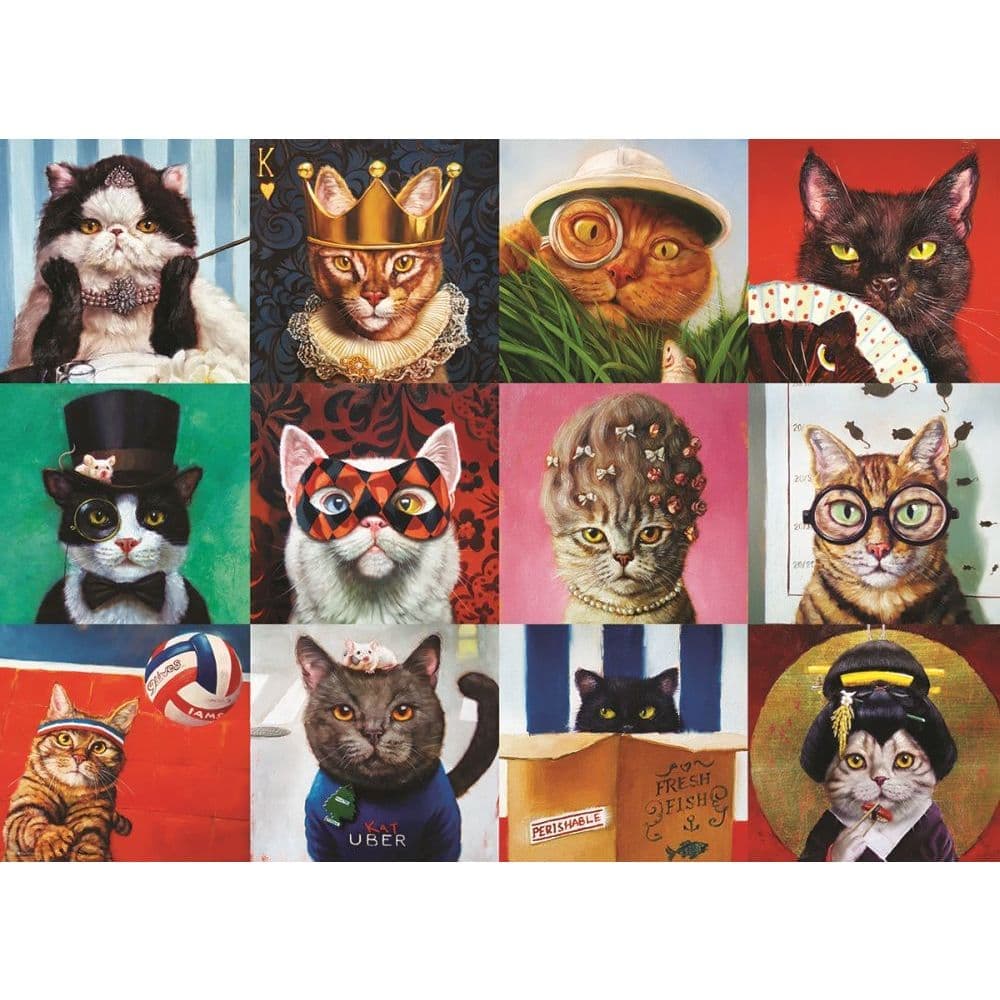 Cat Portraits 1000pc Puzzle 2nd Product Detail Image width="1000" height="1000"