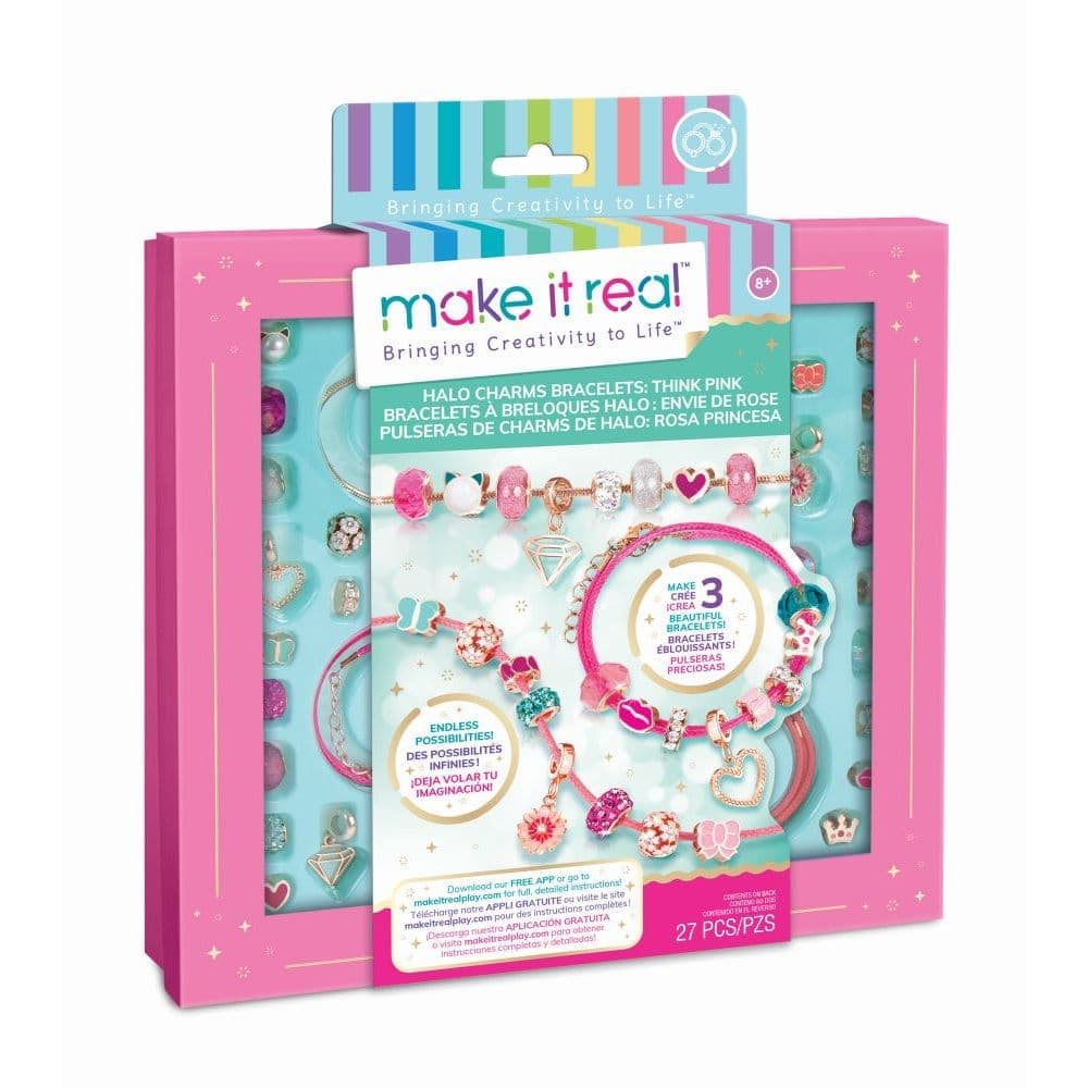 Halo Charms Think Pink Bracelets  Main Image