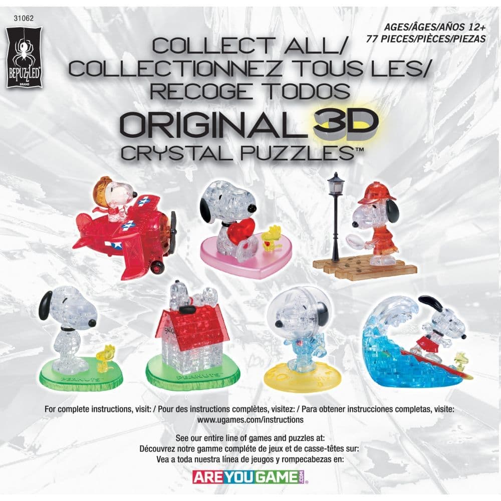 Peanuts Snoopy and Charlie Brown 3D Crystal Puzzle First Alternate Image