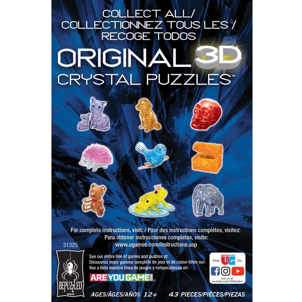 3D Rubber Duck Pink Crystal Puzzle Fifth Alternate Image