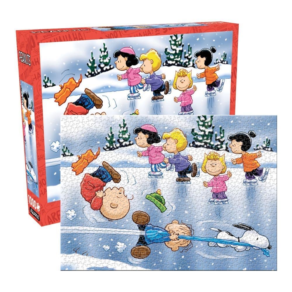 Peanuts Skating 1000 Piece Puzzle Second Alternate Image width="1000" height="1000"