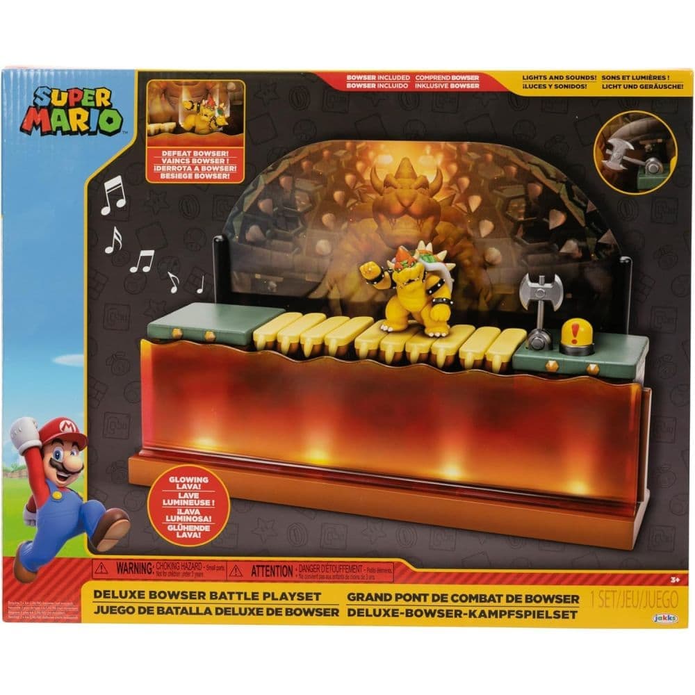Super Mario Deluxe Bowser Battle Action Figure Playset Eleventh Alternate Image