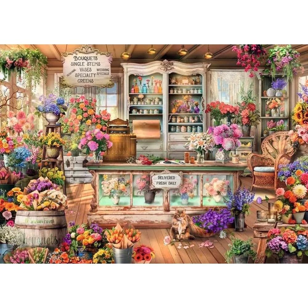 All Seasons Flower Shop 1000 Piece Puzzle First Alternate Image