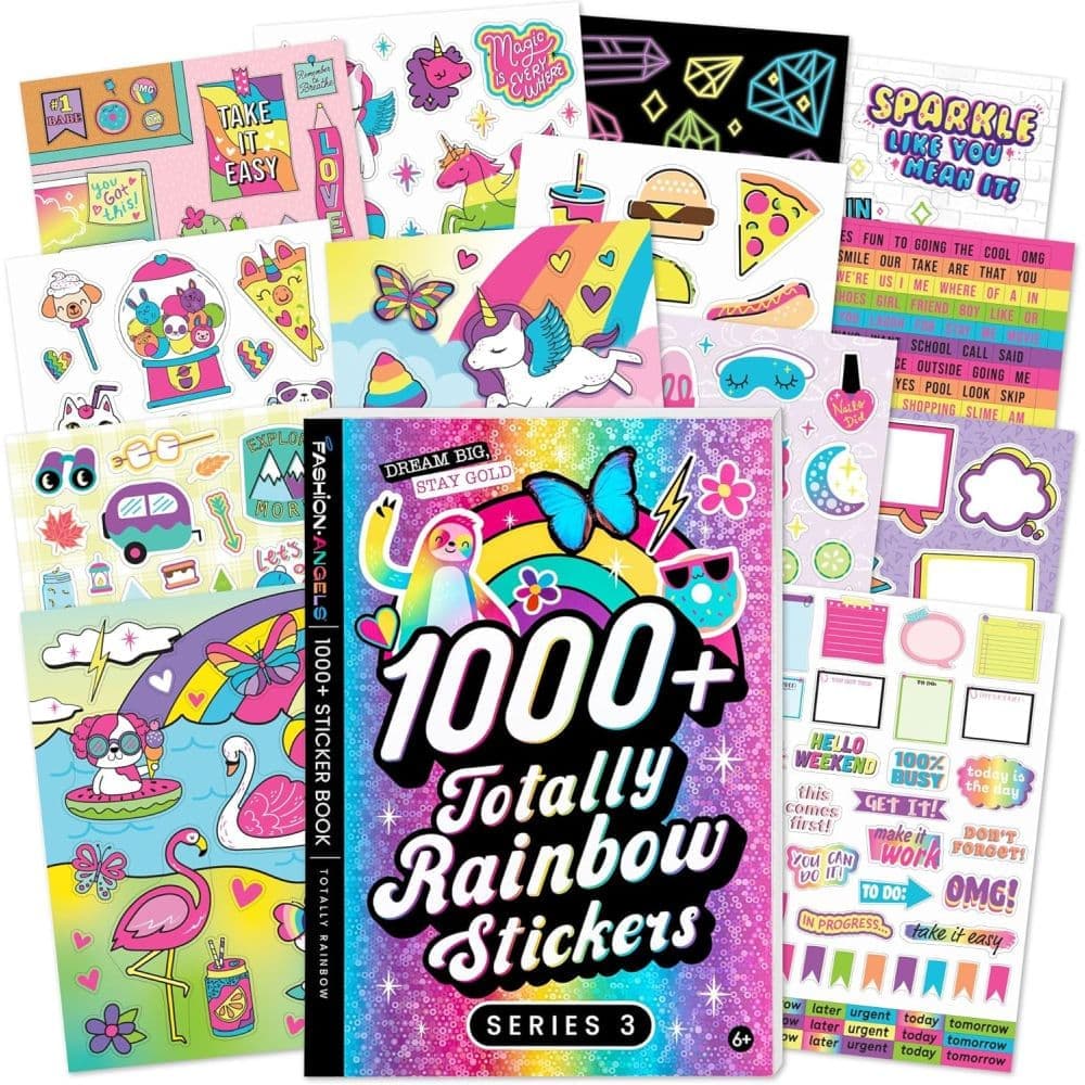 1000 plus Rainbow Super Colorful Stickers First Alternate Image