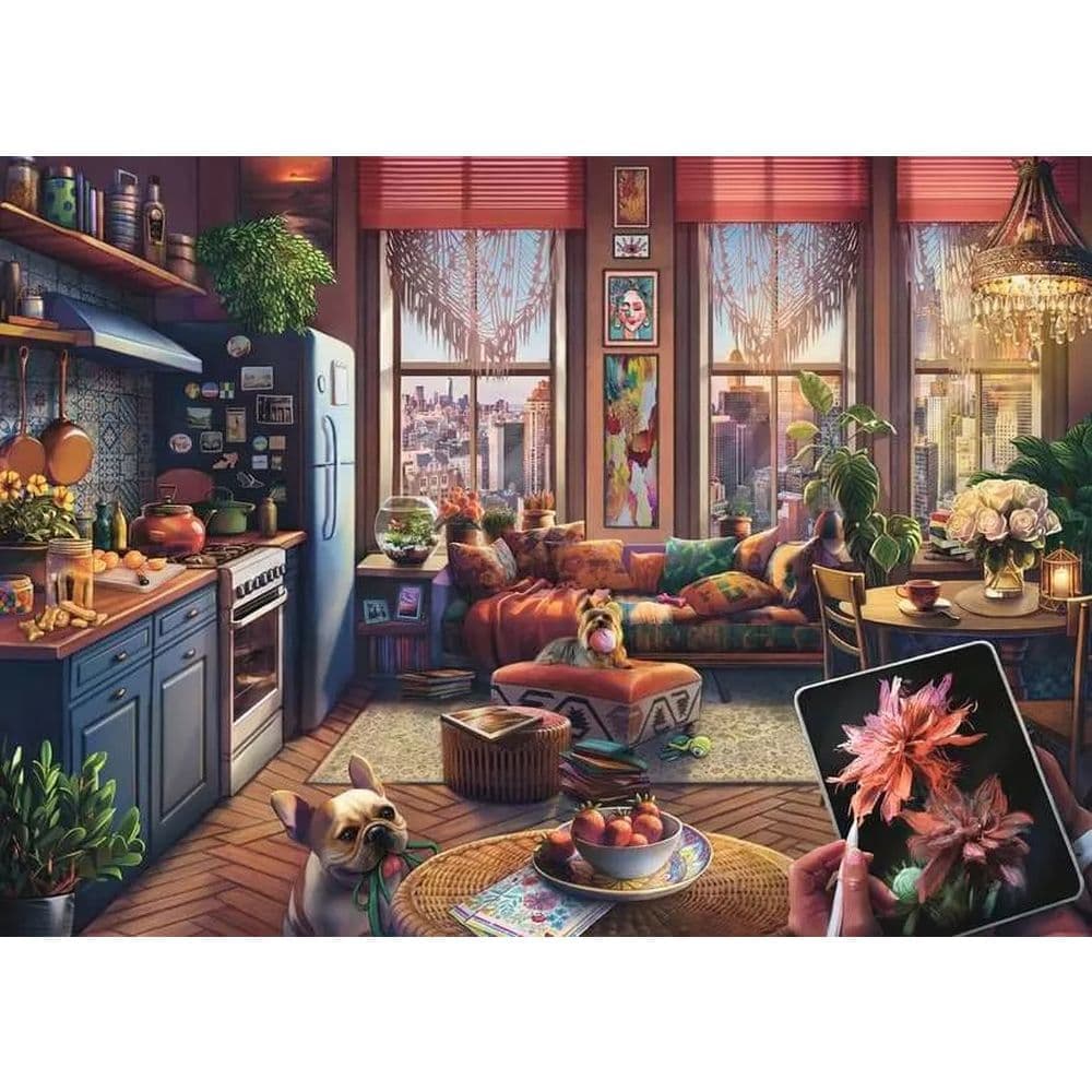 Cozy BoHo Studio 500 Piece Large Format Puzzle First Alternate Image