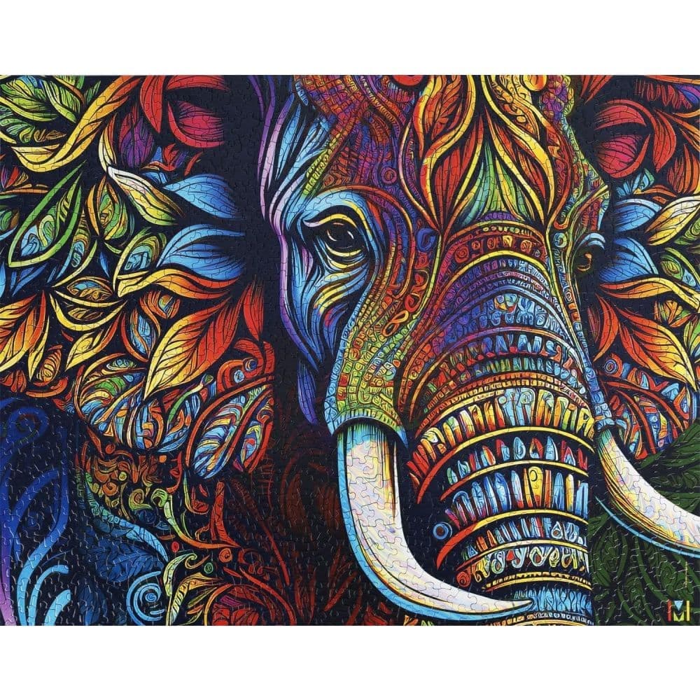 Elephant Mandala 1000 Piece Puzzle First Alternate Image