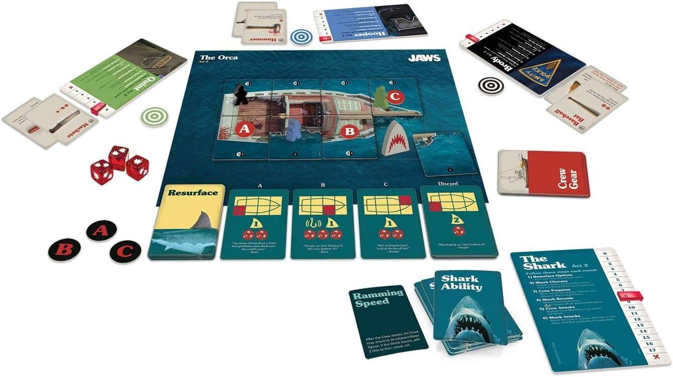 Jaws Strategy Board Game – Asymmetric Game Based on the Classic Film interior 1