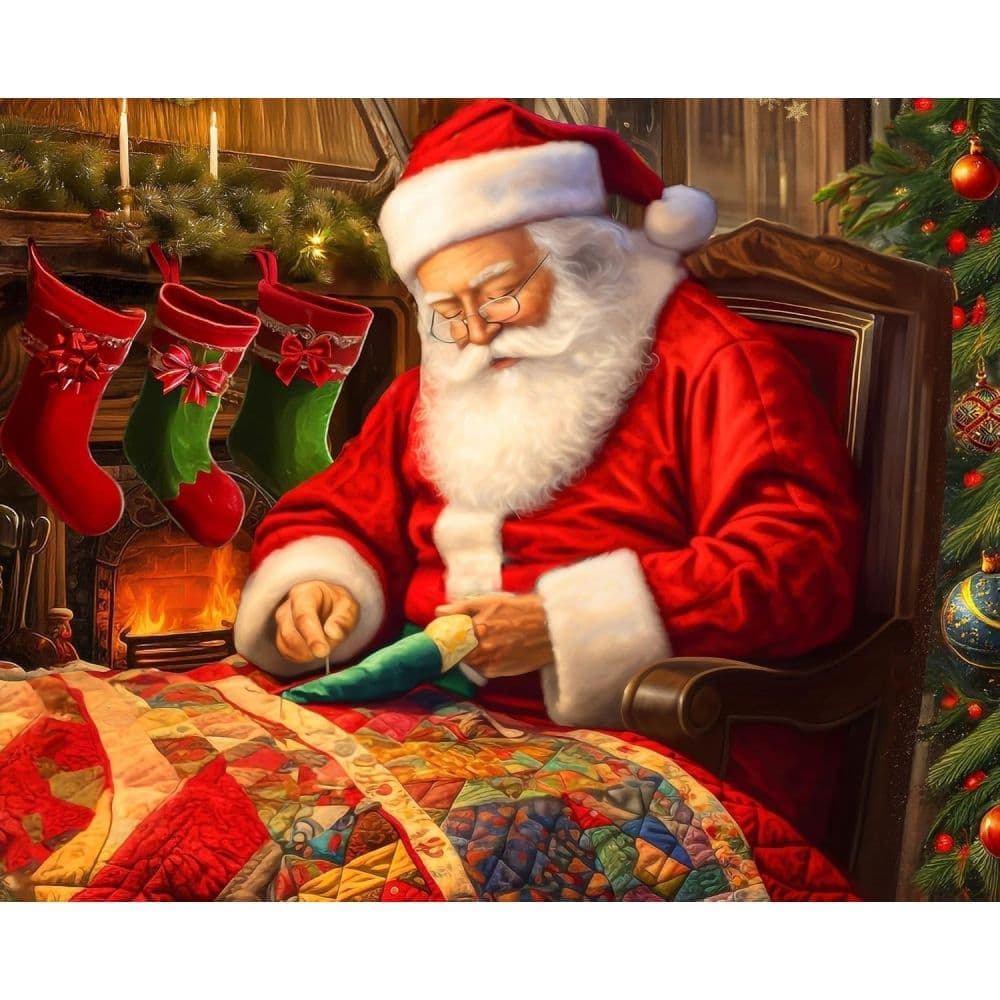 Quilting Santa 1000 Piece Puzzle Sixth Alternate Image