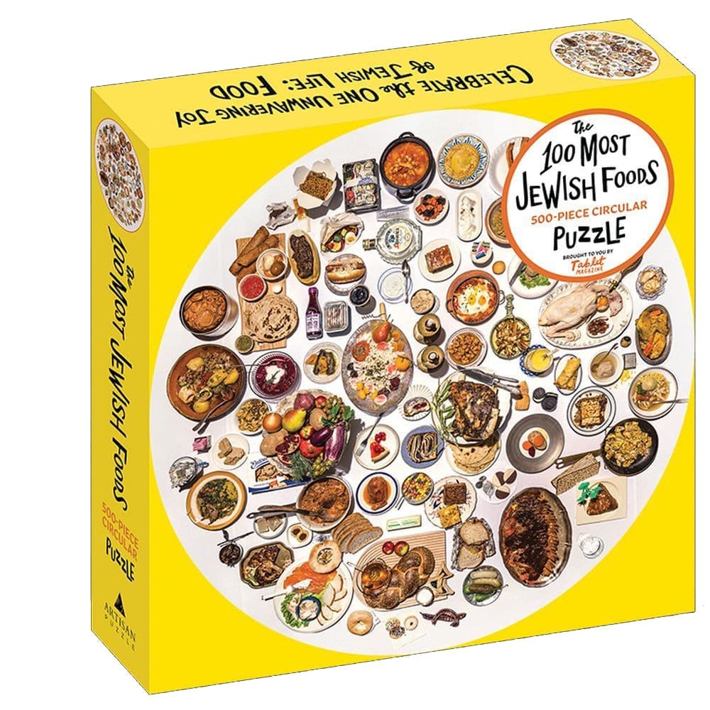 100 Most Jewish Foods 500 Piece Circular Puzzle Main Product Image