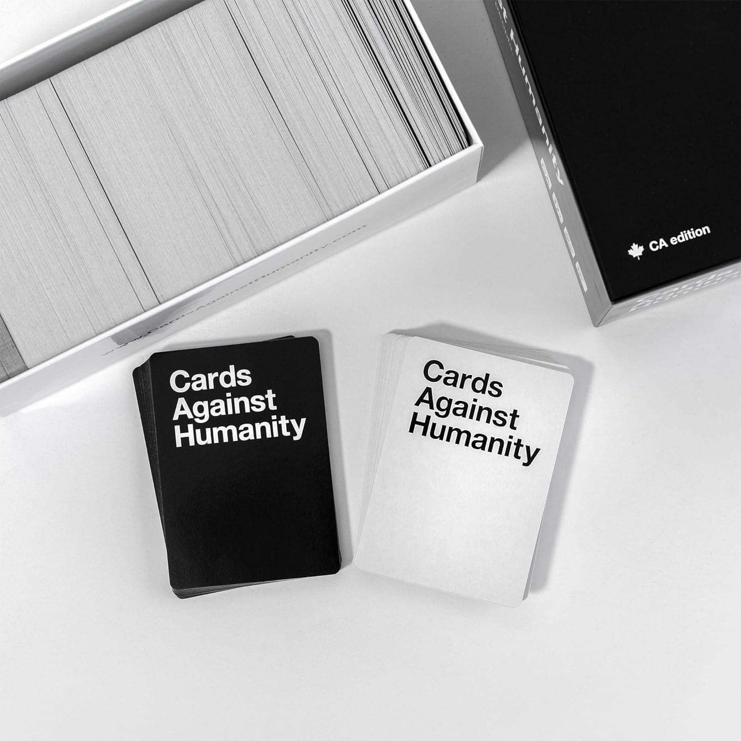 Cards Against Humanity cards in the box