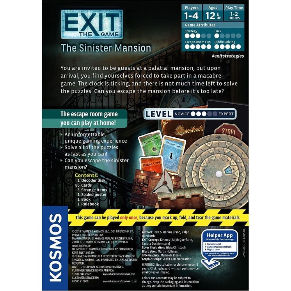 EXIT: The Sinister Mansion Game First Alternate Image