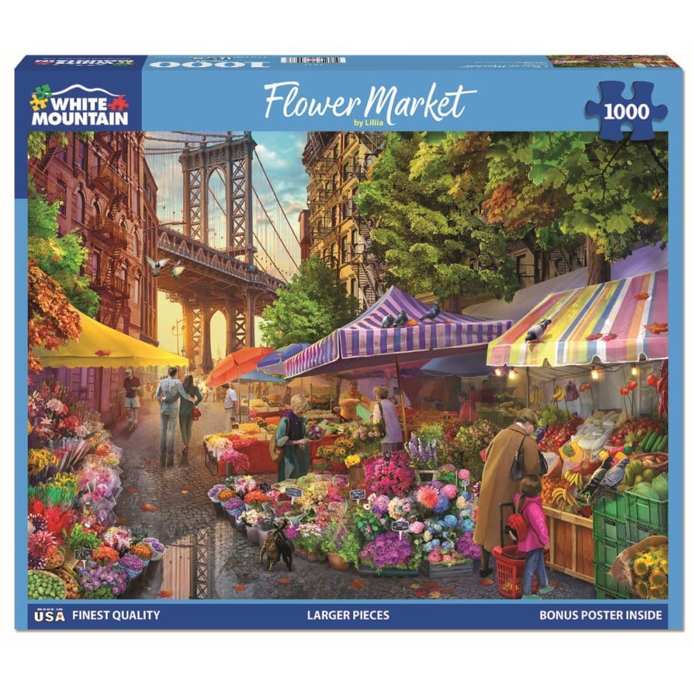 Flower Market 1000 Piece Puzzle Main Product Image