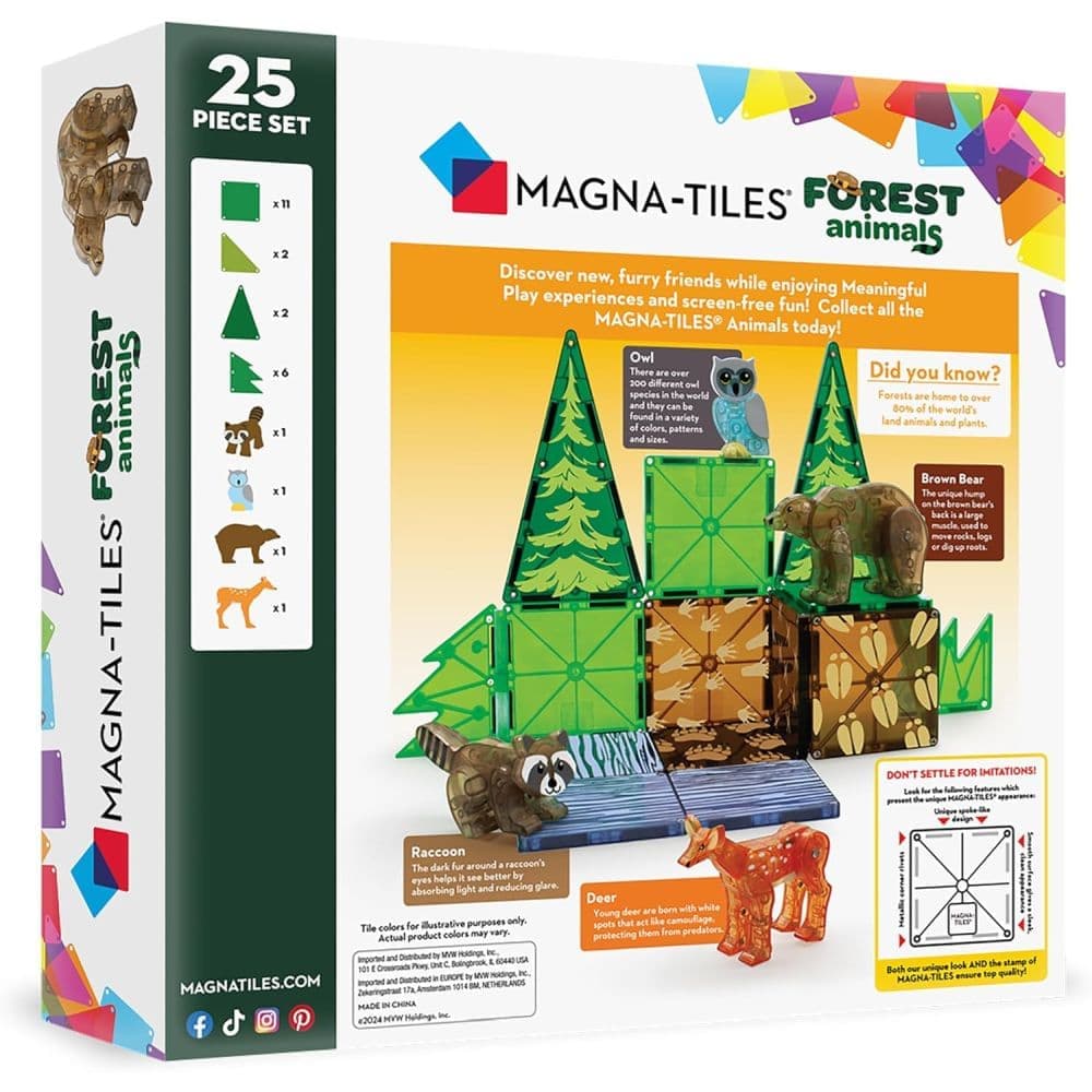 Magna-tiles 25 Piece Forest Animals Set First Alternate Image