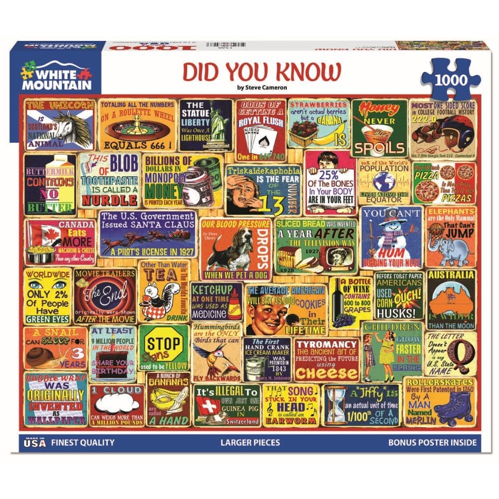 Did You Know 1000 Piece Puzzle Main Product Image