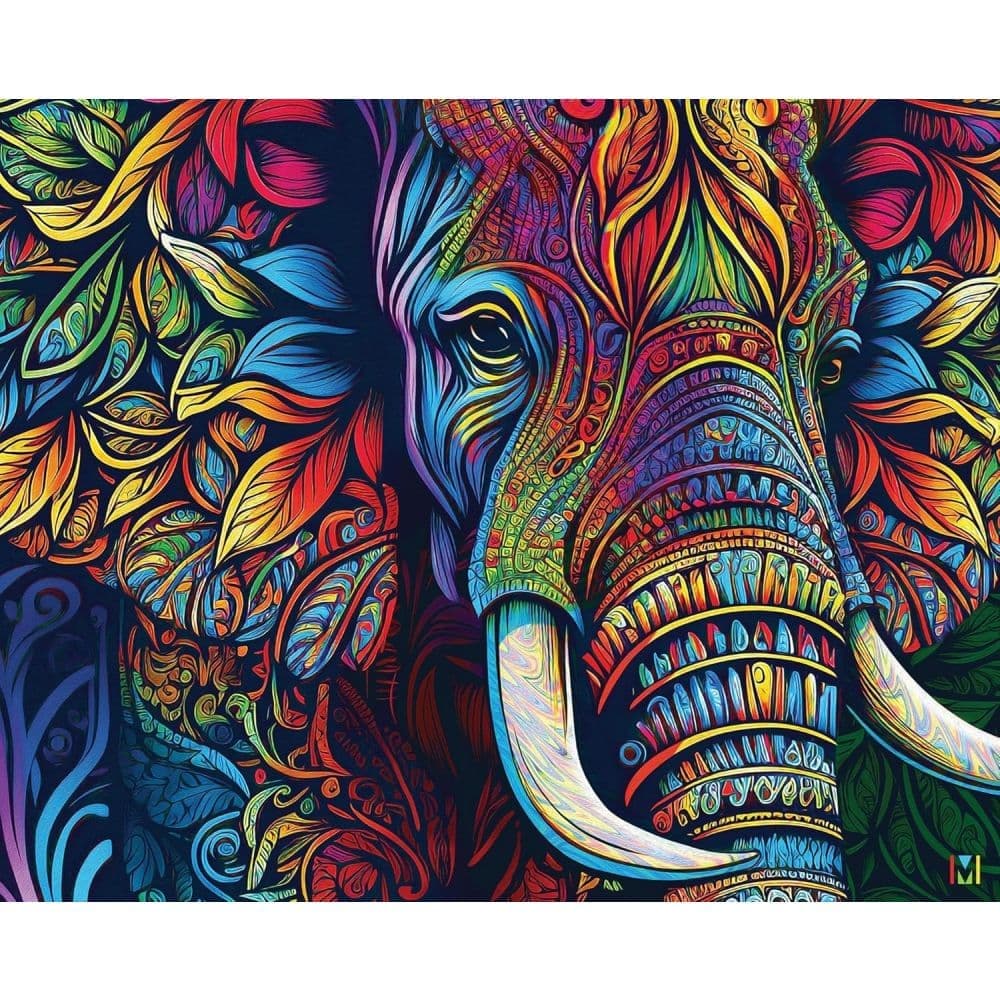 Elephant Mandala 1000 Piece Puzzle Seventh Alternate Image