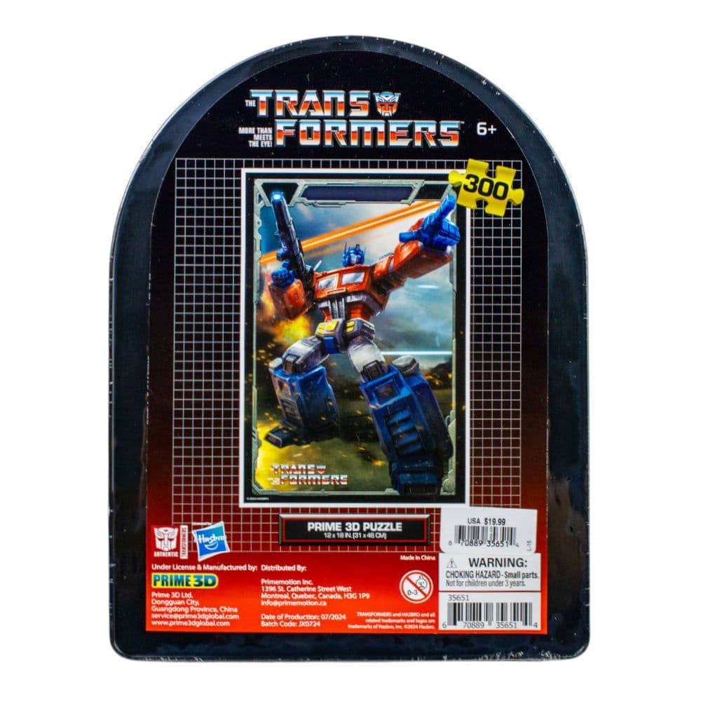 Optimus Prime 500 Piece Puzzle in Tin Fourth Alternate Image