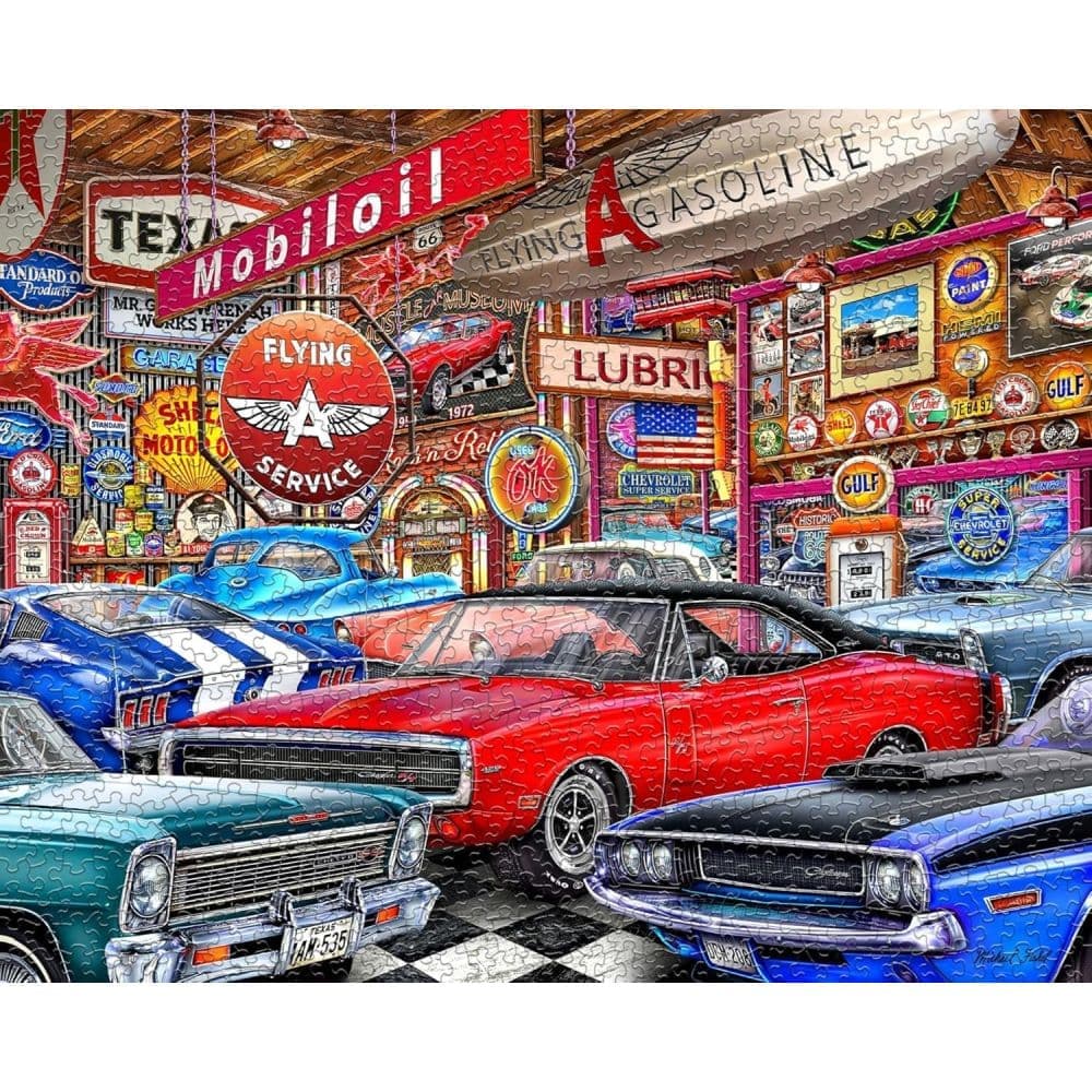Muscle Car Museum 1000 Piece Puzzle Seventh Alternate Image