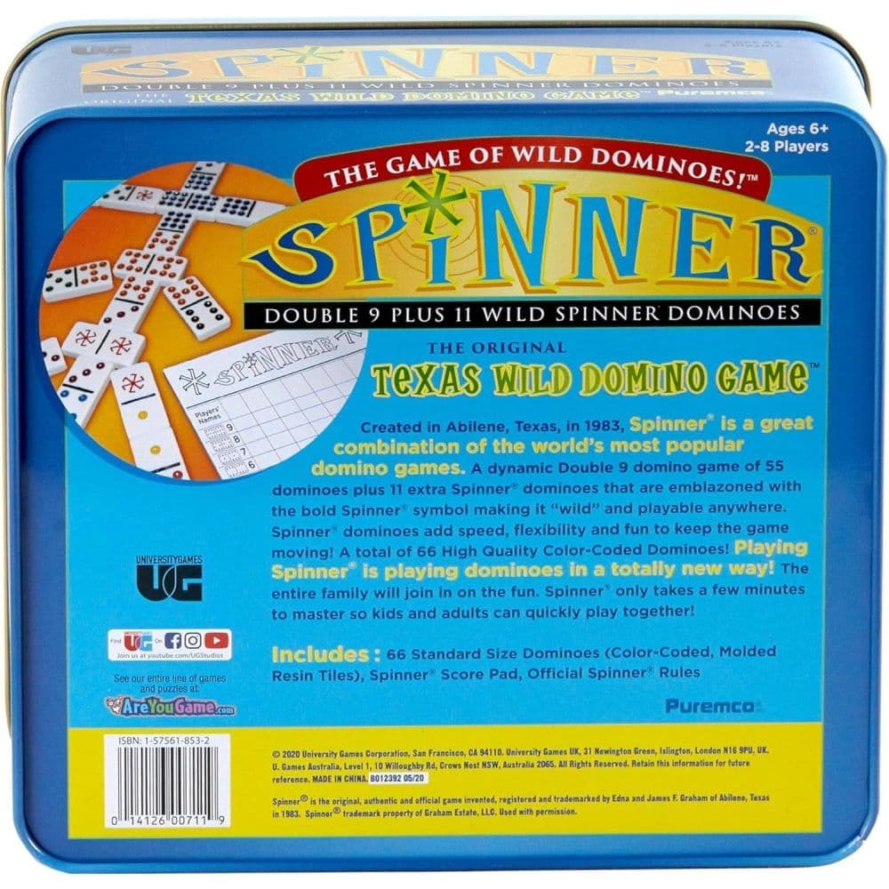 Spinner Tin Case Dominoes First Alternate Image