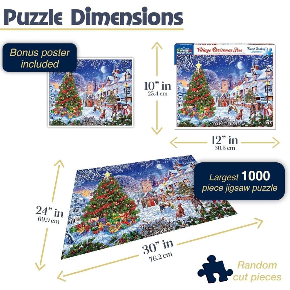 Village Christmas Tree 1000 Piece Puzzle Second Alternate Image
