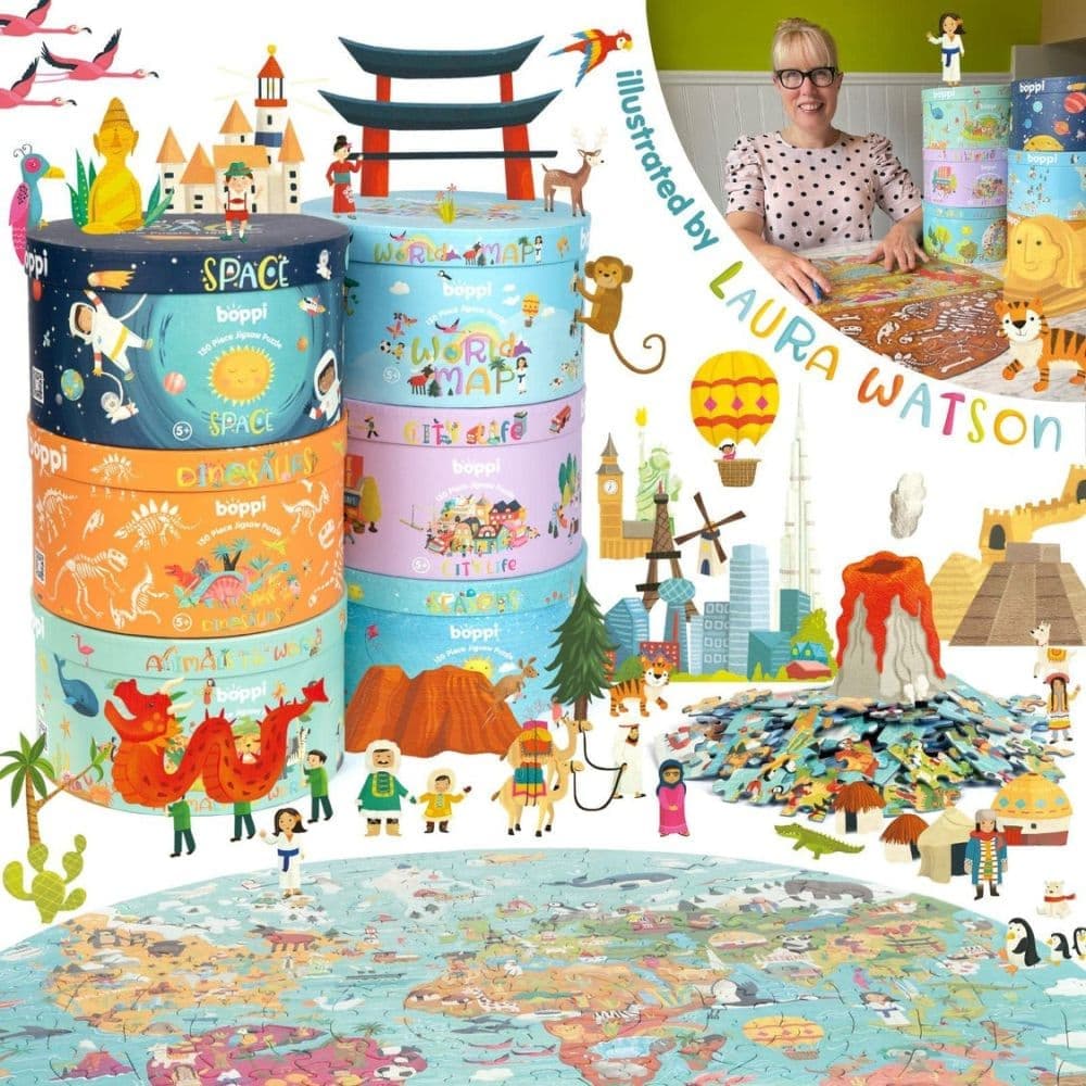 World Map 150 Piece Round Puzzle Second Alternate Image