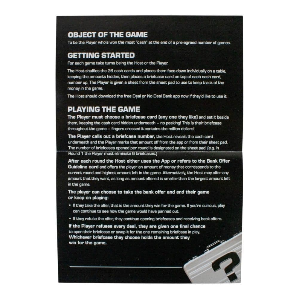 Deal or No Deal Jumbo Card Game Third Alternate Image