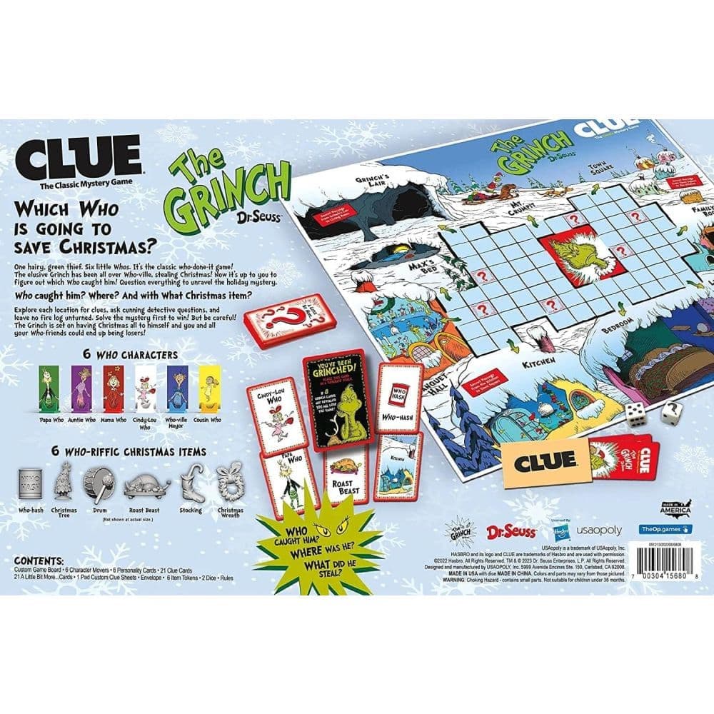 Clue Dr. Seuss The Grinch Board Game First Alternate Image