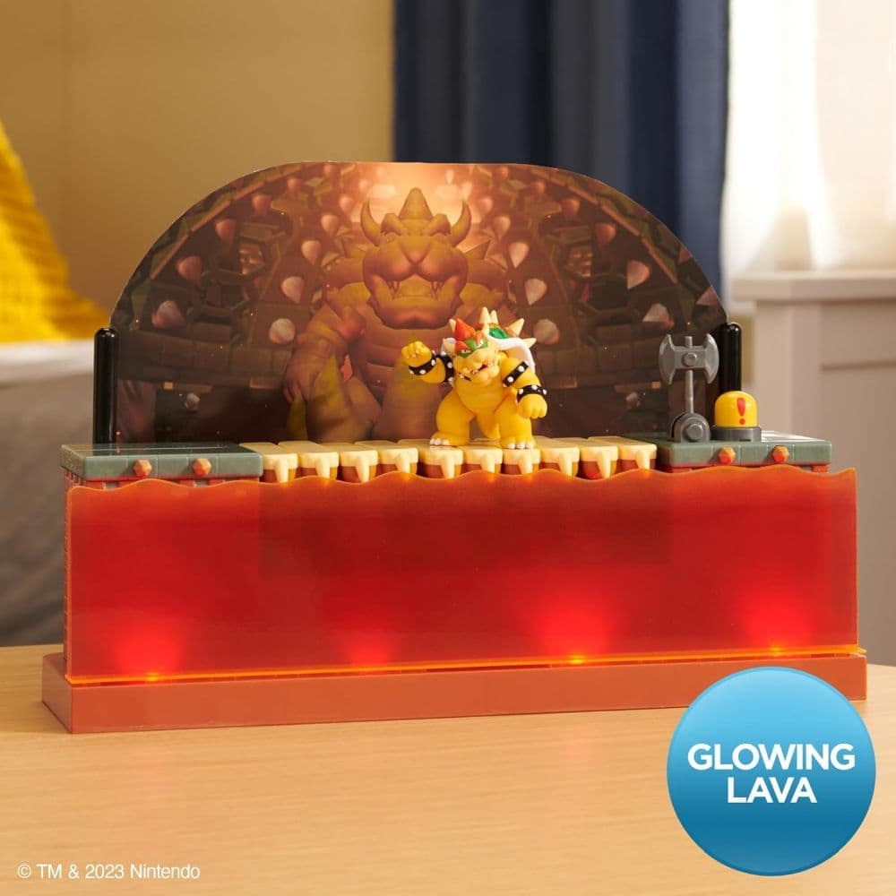 Super Mario Deluxe Bowser Battle Action Figure Playset Fourth Alternate Image