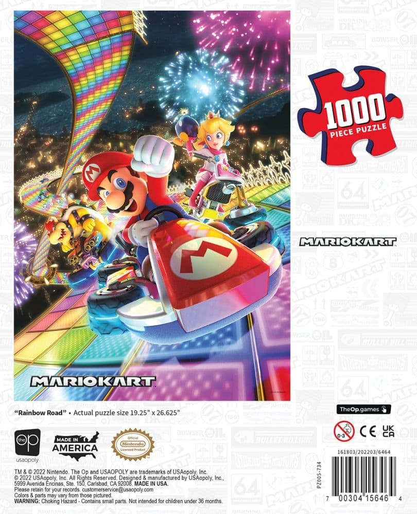 Mario Kart Rainbow Road 1000 Piece Puzzle Fourth Alternate Image
