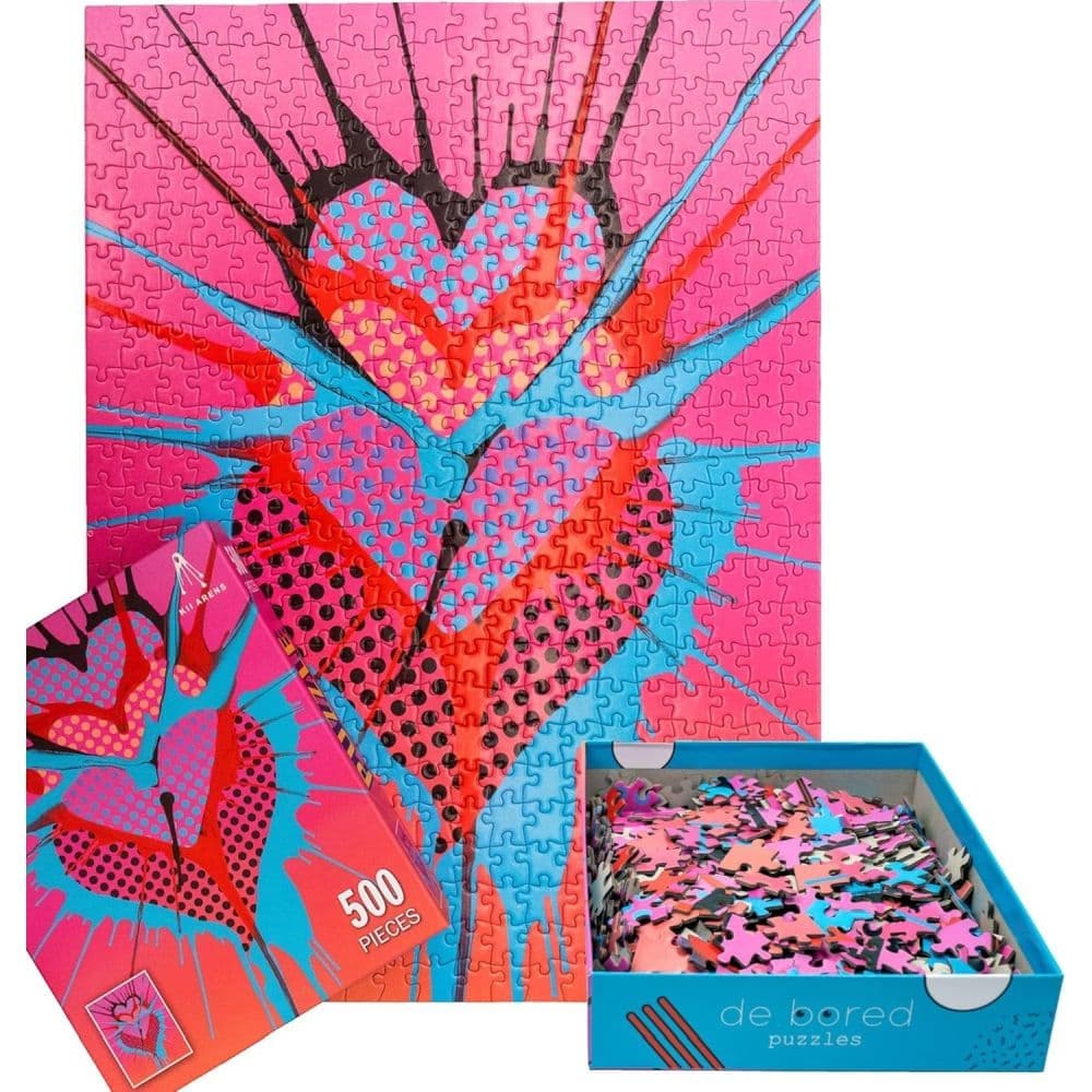 Triple Hearts 500 Piece Puzzle Eighth Alternate Image