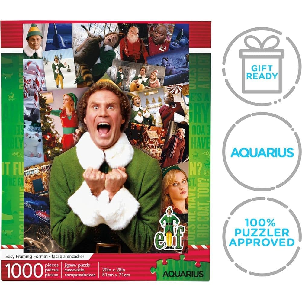 Elf Collage Christmas 1000 Piece Puzzle Fourth  Alternate Image width="1000" height="1000"