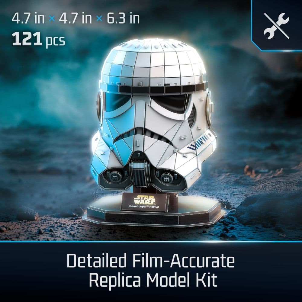 4D Star Wars Stormtrooper Helmet with Stand Second Alternate Image