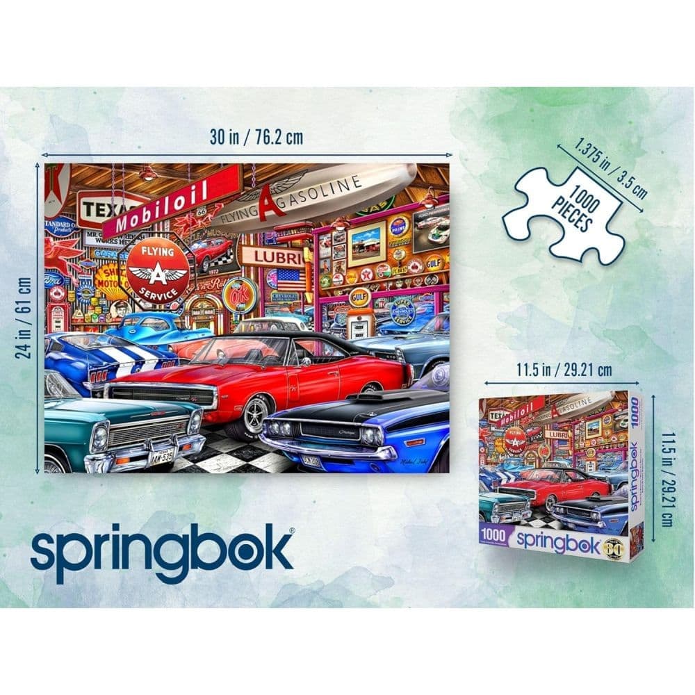 Muscle Car Museum 1000 Piece Puzzle Eighth Alternate Image