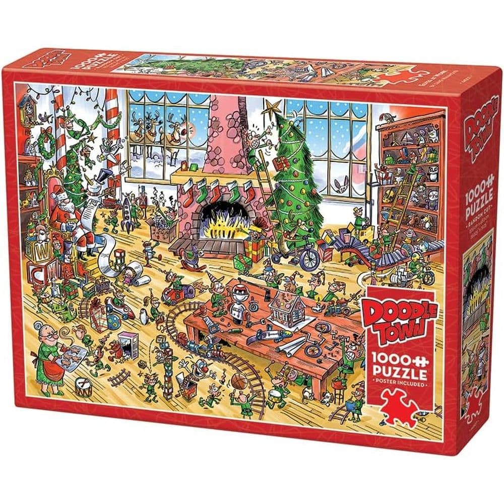 DoodleTown Elves at Work 1000 Piece Puzzle Main Product Image