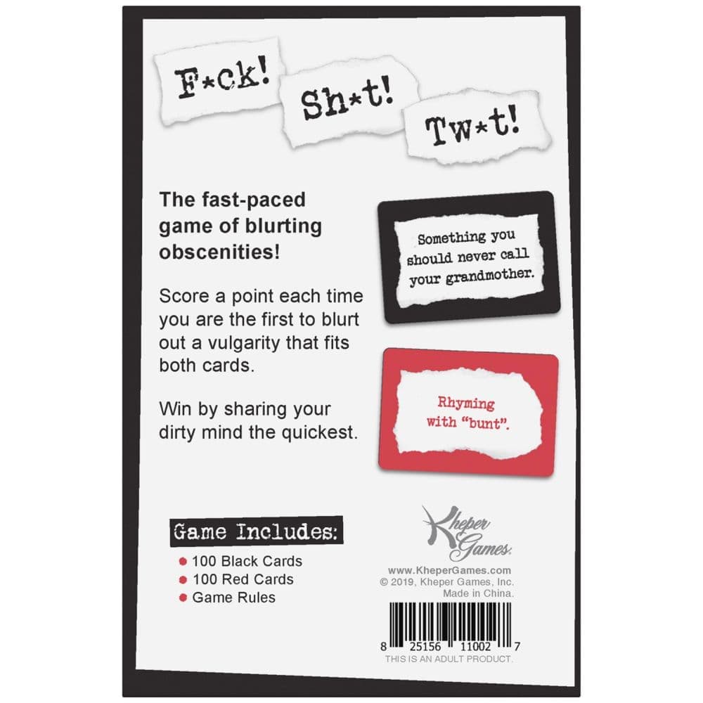 Fck! Sht! Twt! Card Game Alt1