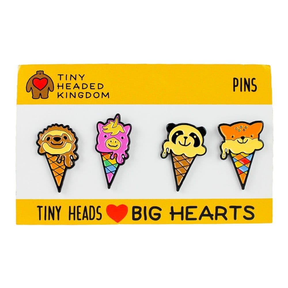 Tiny Headed Ice Cream Pin Set Main Product Image width="1000" height="1000"