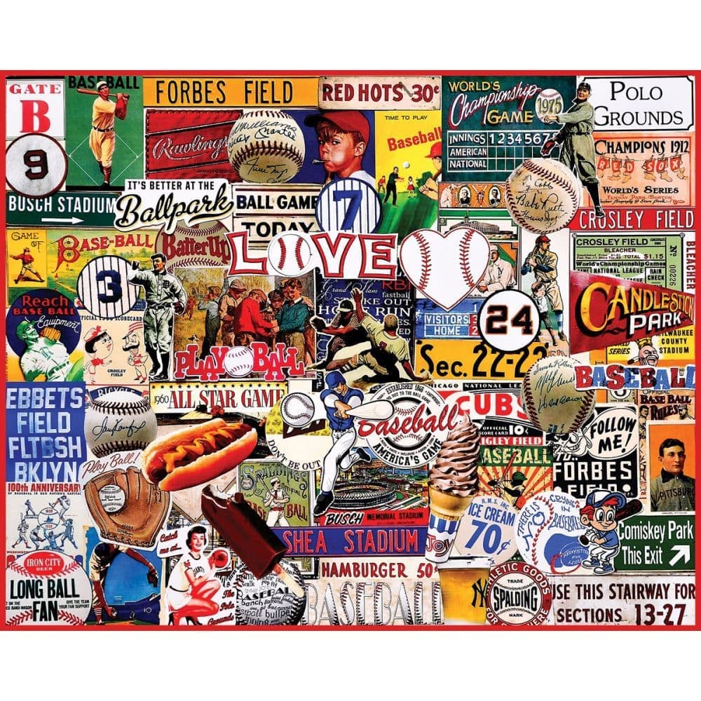 I Love Baseball 1000 Piece Puzzle First Alternate Image width="1000" height="1000"