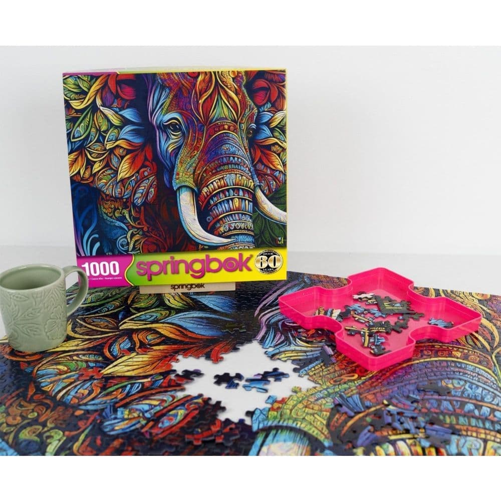 Elephant Mandala 1000 Piece Puzzle Fifth Alternate Image
