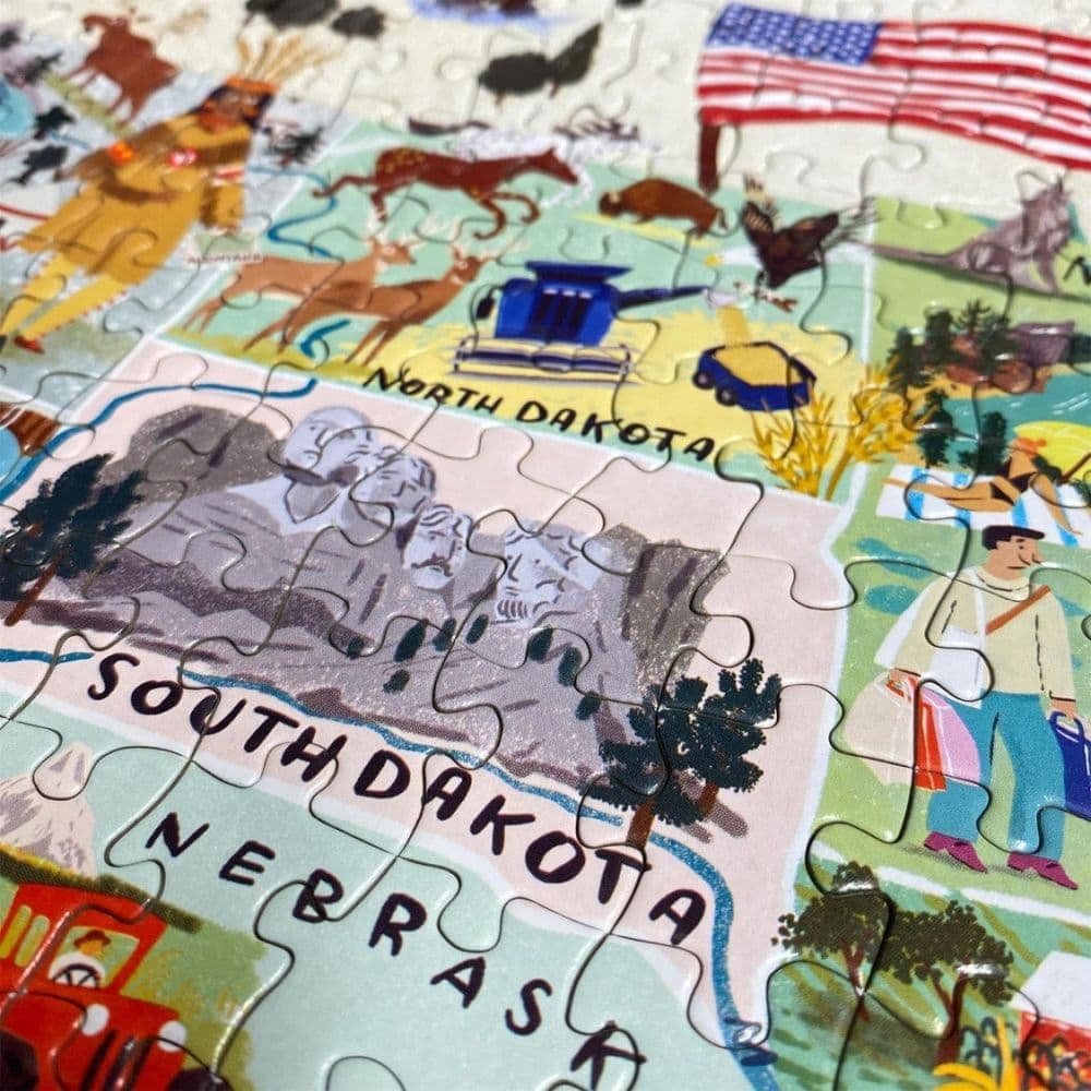 USA Map 1000 Piece Puzzle Sixth Alternate Image