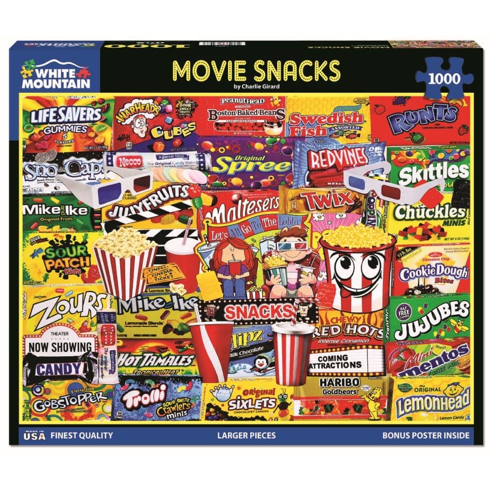 Movie Snacks 1000 Piece Puzzle Main Product Image