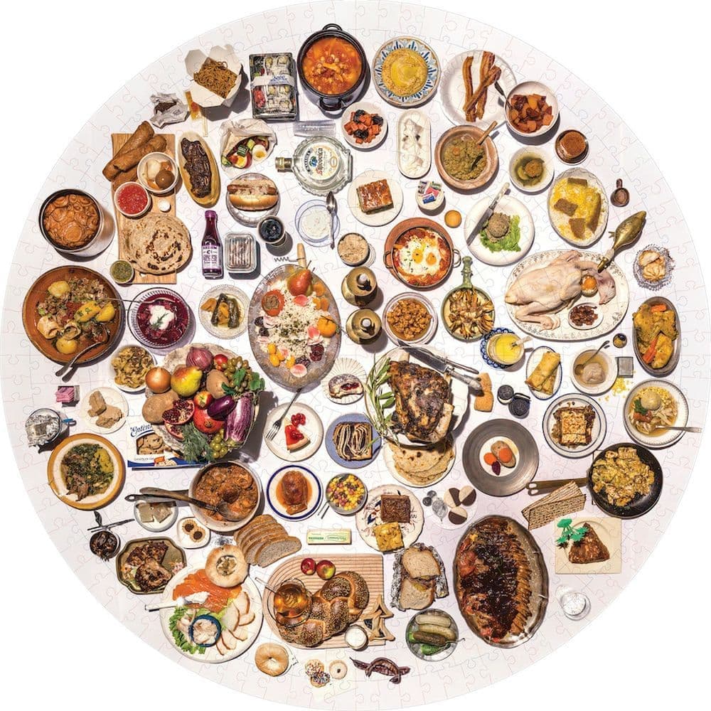 100 Most Jewish Foods 500 Piece Circular Puzzle First Alternate Image