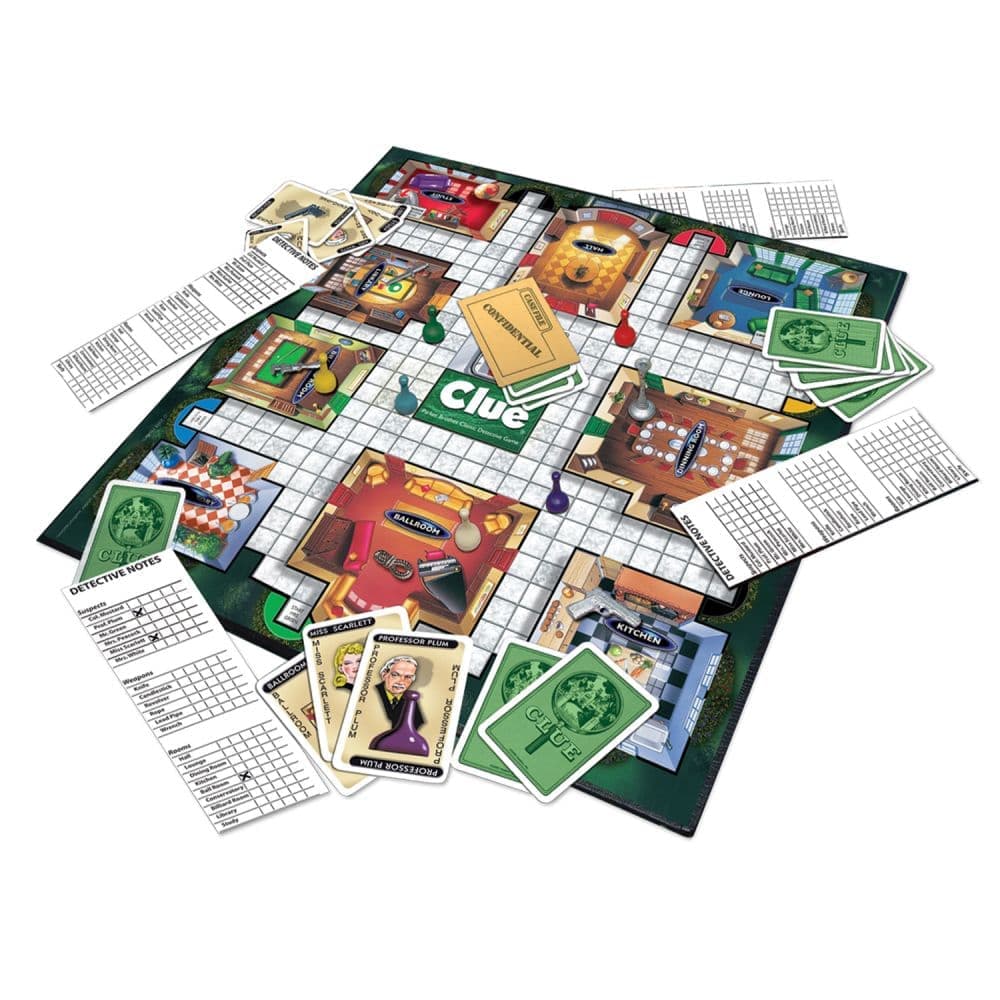 Clue Classic Edition Board Game contents