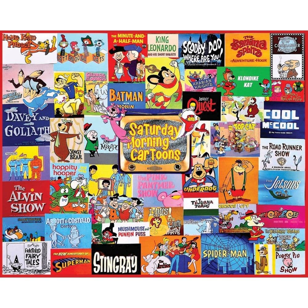 Saturday Morning Cartoons 1000 Piece Puzzle Main Product Image width="1000" height="1000"