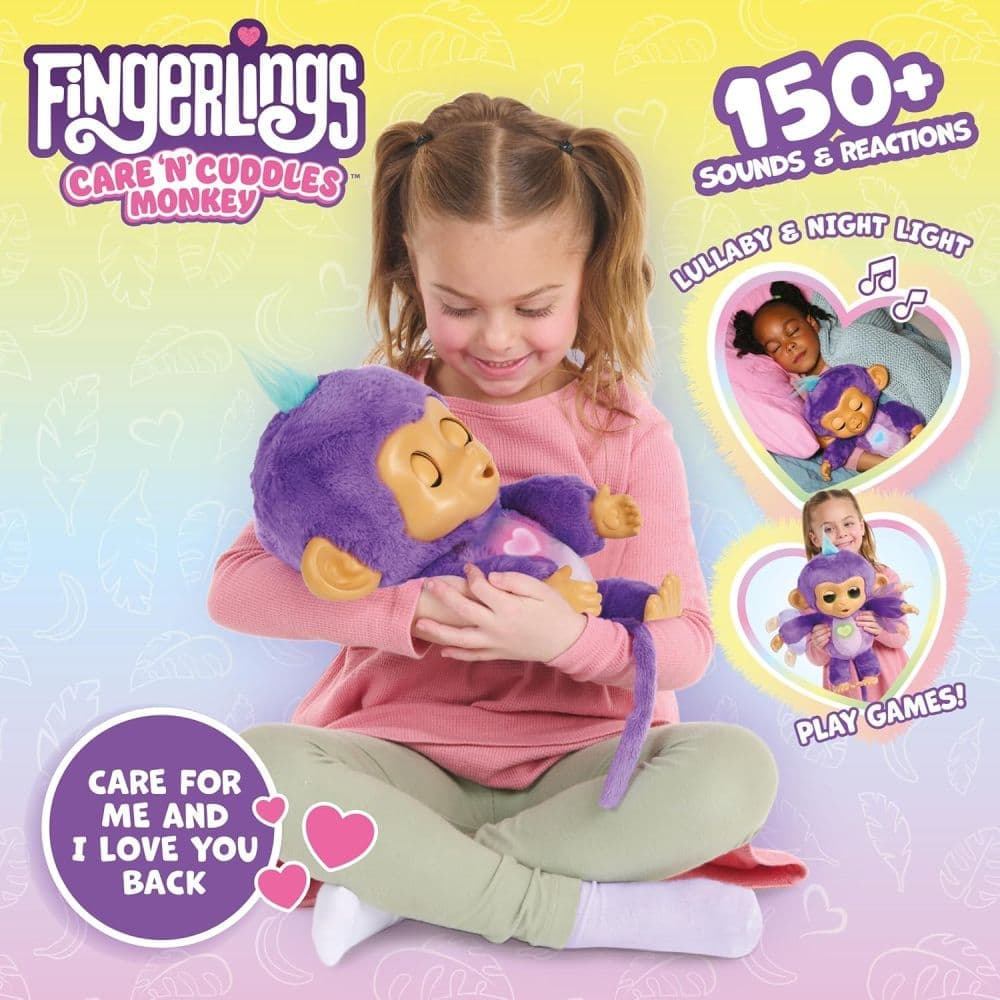 Fingerlings Care n' Cuddles Monkey Sixth Alternate Image