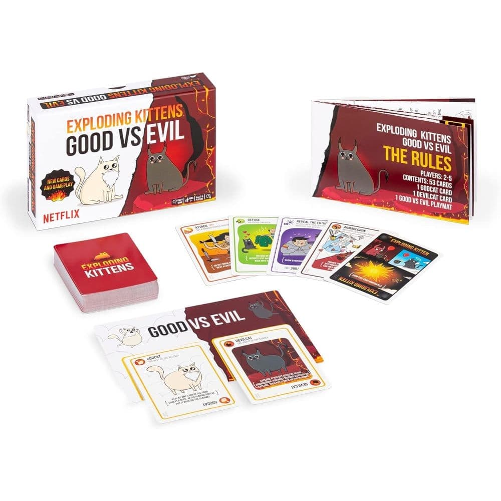 Exploding Kittens Good vs. Evil Card Game Third Alternate Image