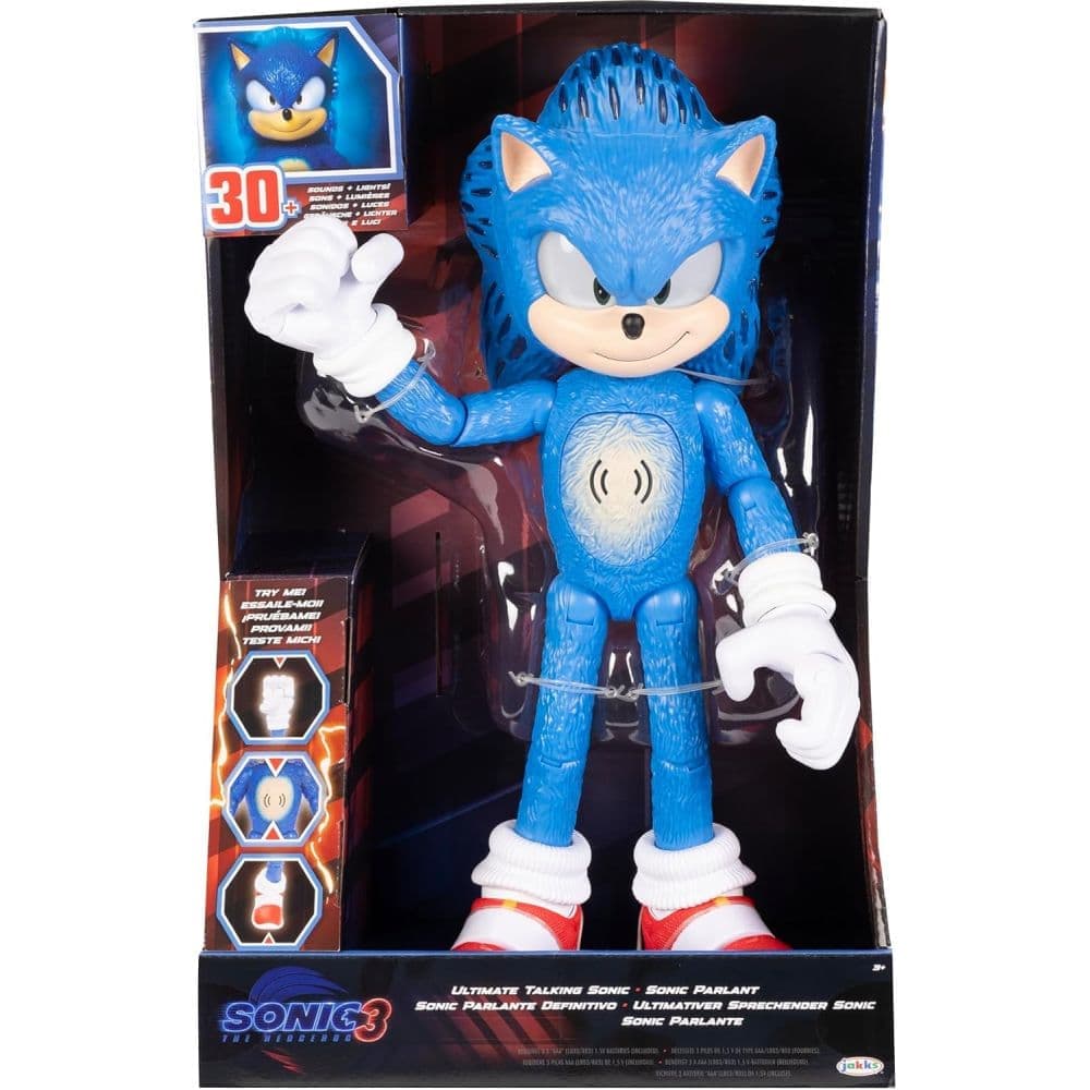 Sonic The Hedgehog 3 Ultimate Talking Sonic 12-Inch Figure Main Image