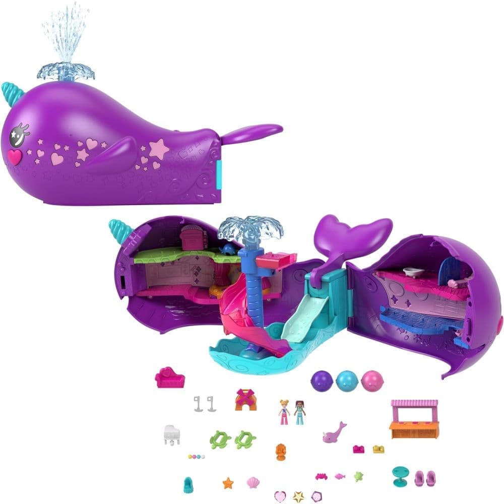 Polly Pocket Sparkle Cove Narwhal Boat Playset First Alternate Image
